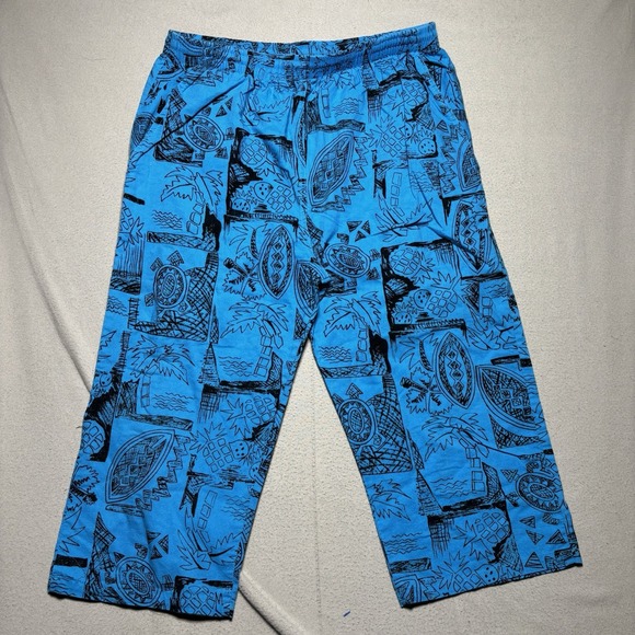 Vintage 80's Sea & Ski Capri Pants Surf Shorts Large Tribal Print‎ Skate Surfer - Picture 1 of 6